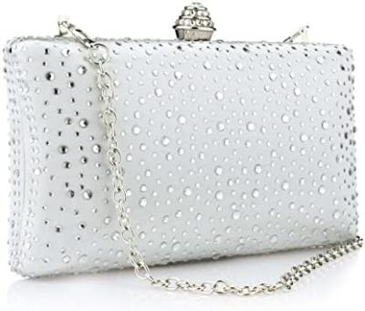 China Women's Evening Bag Sparkling Rhinestone Wedding Evening Party Clutch Handbag Purse Chain Shoulder Crossbody Bag à venda