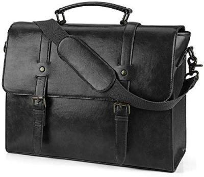 Chine VINTAGE 15.6 pouces imperméable en cuir ordinateur portable briefcase gros sac à main sac à main rétro bureau collège à vendre