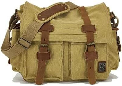 Cina SECHUNK VINTAGE PELLE MILITARIA TASCHIA LATEPOTTER TASCHIA MESSENGER Medio in vendita