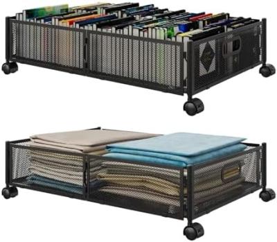 Κίνα Under Bed Storage With Wheels Under Bed Storage Containers Large Metal Foldable Space-Saving Under Bed Drawer Shoe προς πώληση