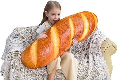 China 40 en 3D Simulación de forma de pan almohada suave Lumbal baguette de espalda cojín comida divertida Plush Juguete relleno en venta