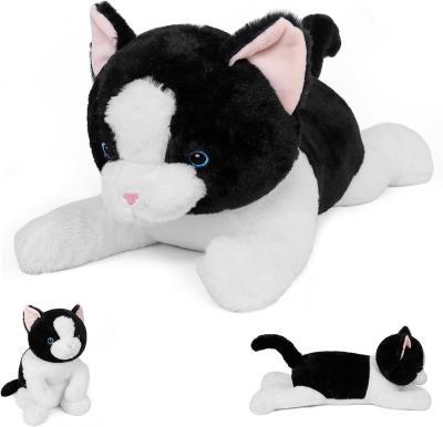 China 27 pulgadas gatos con peso de animales de peluche, acurrucado gatos con peso de peluche almohada gigante peluche regalo ideal para adultos y niños en venta