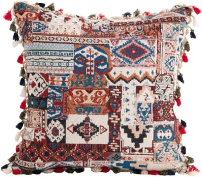 China Moroccan Pillowcase Hair Ball Side Pillow Ethnic American Tassel Side Pillowcase Cushion Office Cushion Cover for sale