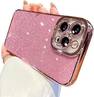 China iPhone 12 Pro Max transparent case design, built-in glitter luxury shiny paper, pop and beautiful for sale