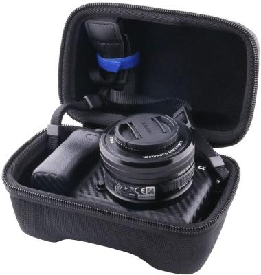 China EVA Camera Lens Storage Case a prueba de choques Coral Fleece Lining Debossing Logo en venta