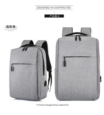 China Zwei Reißverschluss-Taschen imprägniern Nylon-USB-Laptop-Rucksack zu verkaufen