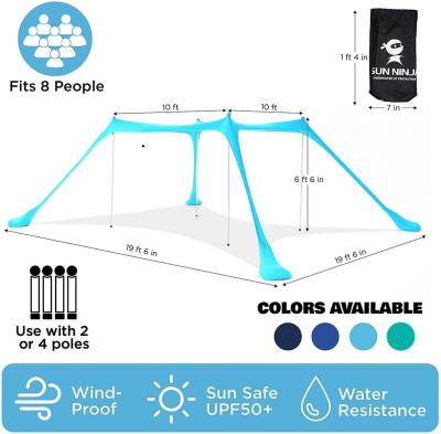 Κίνα Ultraviolet Proof Beach Sun Shade Canopy 180GSM Lycra Material UPF 50+ προς πώληση