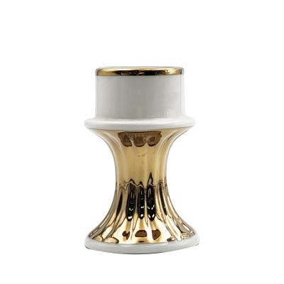 China Hot Sale Home Nordic Style Decoration Luxury Tall Gold Candlestick Stand For Home Decoration for sale