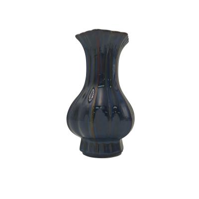 China Retro Traditional Popular Home Decoration Blue Ceramic Tall Vases For Flower for sale