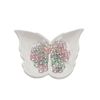 China Ceramic Factory Accept Customized Logo Butterfly Shaped Trinket Jewelry Tray Ceramic Dish Ring Dish Ceramic Tray for sale