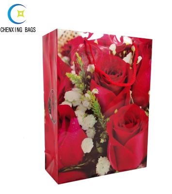 China Fashion Super Market Trendy Promotional Shopping Bag Flower Printed Clear PVC Tote Bag for sale