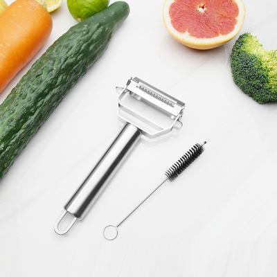 China Kitchen Accessories Multifunctional Sustainable Sustainable Stainless Steel Blade Potato Cucumber Apple Peeler Double Sided Vegetable for sale