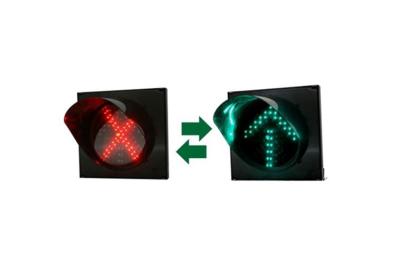 China Toll Station 8 Inch Road LED Traffic Light Bulbs With Red Cross And Green Arrow for sale