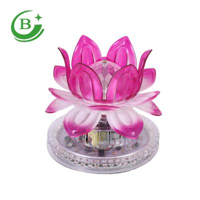 China Rotating Party Disco Lotus Shape Lamp RGB Leaded Magic Crystal Ball Light 3W for sale