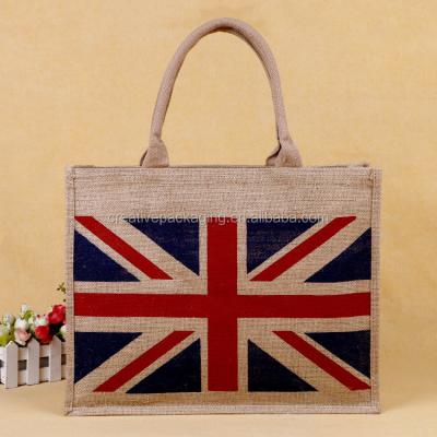 China Eco-friendly High Quality Foldable Wholesale Jute Shopping Bag Jute Bag With Zipper for sale