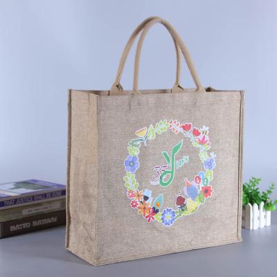 China High Quality Custom Printed Eco-Friendly Transfer Printed Jute Bag for sale