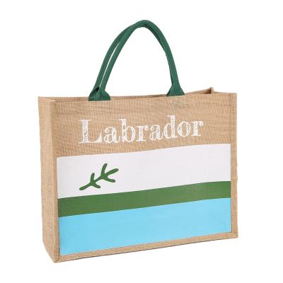 China Eco - Friendly Custom Hessian Printed Sack Printed Jute Sack Manufacturers With Logo for sale