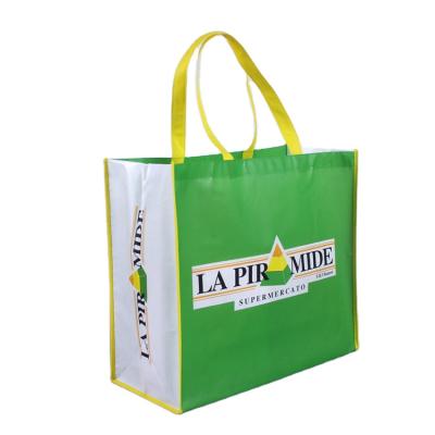 China BIODEGRADABLE Custom Printed Non Woven Small Green Foldable Non Woven Shopping Bag Tote Bag for sale