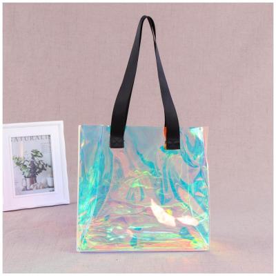 China Eco - Friendly Custom Printed White Laser Shopping Bag For Gifts for sale