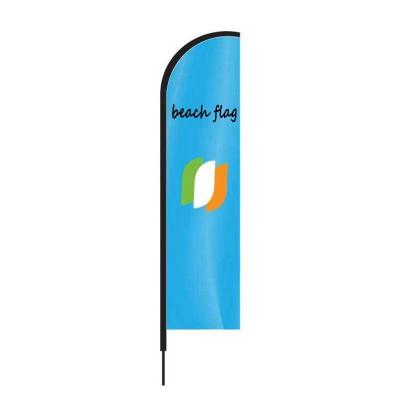 China Travel Agency Outdoor Advertising Wind Beach Sailing Sign Flagpole Feather Flag Telescopic Banner for sale