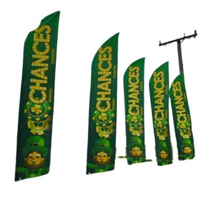 China Feather Type Material Beach Flag And Polyester Hanging Printed Flags And Banners for sale