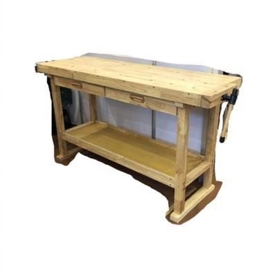 China The factory workstation with vice by rubber wood for sale