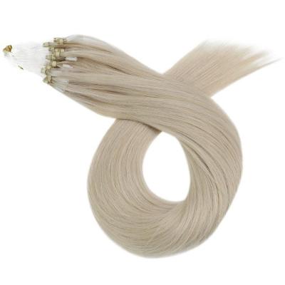 China 100% Sale Unprocessed Well Price Appropriate Cuticle Aligned Ring Hair Weft Micro Extension for sale