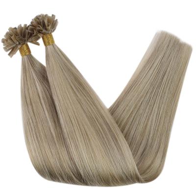 China 100% Unprocessed Custom High Quality Double U Tip Pulled Hair Extension / Nail Tip for sale