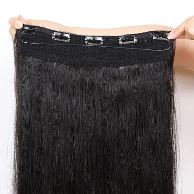 China 100% Unique Hot Sale Straight Wave Unprocessed Curly Russian Flip In /Halo Design Hair for sale