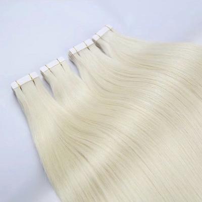 China 100% New Selling Unprocessed Russian Straight Type Double Tape Hair Straight Extension for sale