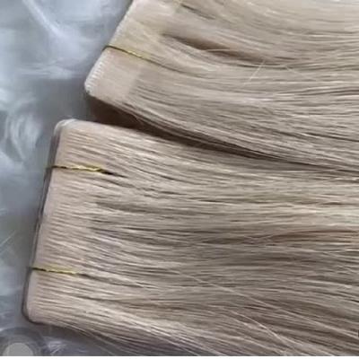 China 100% unprocessed Tape In Hair remy Best Wholesale Price 100% Human Hair White Invisible Tape Russian Hair for sale