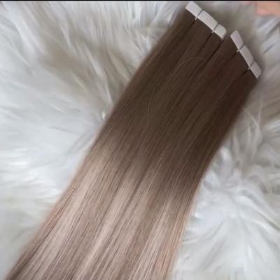 China 100% unprocessed cost effective price new cuticle type aligned tape invisible hair extension for sale