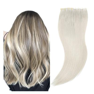 China 100% Unprocessed Russian Seamless Wholesale Seamless Hair Extensions Invisible Tape Hand Tied Tape Hair for sale