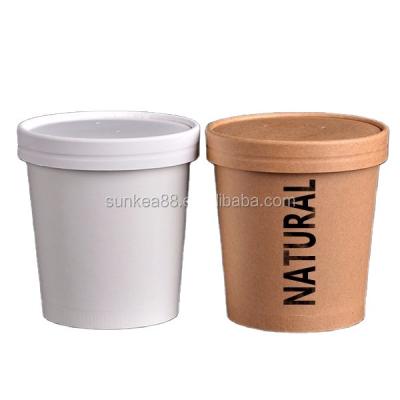 China 300ml 12oz Disposable Packaging Paper Soup Cup With Paper Lid for sale