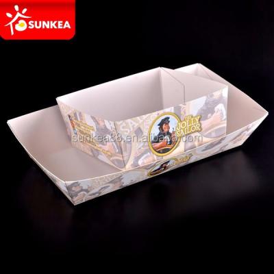 China Disposable Custom Color Printed Food Store / Nacho Tray for sale