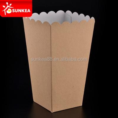 China Brown Chicken Popcorn Box Maker Disposable Wrapping Paper UV Coating Engrave Accept for sale