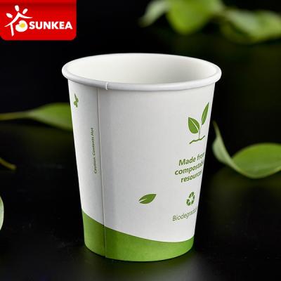 China Biodegradable PLA Coated Paper Take Out Coffee Cups 12oz Biodegradable for sale