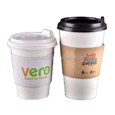 China Disposable Custom Design Hot Coffee Cups With Plastic Sip Lids for sale