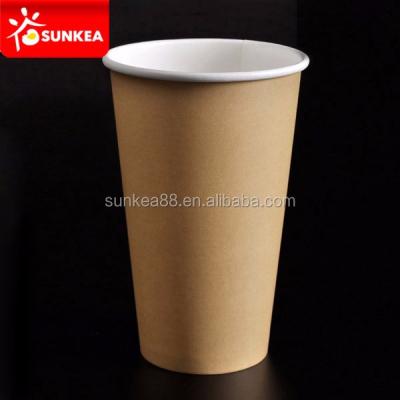 China Coffee Papercups Biodegradable Paper Food and Beverage Packaging Single Wall Gold Foil UV Coating Varnish Vanishing Embossing Stamping Accept for sale