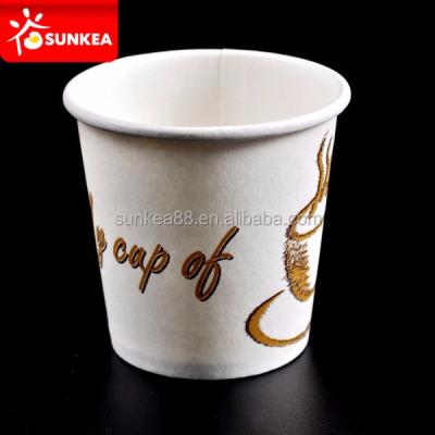 China Mini Espresso 4 oz 5 oz 120ml Coffee Paper Cup Biodegradable Food and Beverage Packaging Biodegradable Liner Single Wall UV Engraving Accept for sale