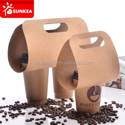 China Eco - Friendly Packaging Take Out Disposable Portable Insulated Drink Hot Cup Holder for sale