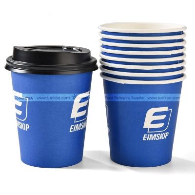 China Sunkea Disposable Disposable Paper Coffee Cup With Reusable Cup Sleeve for sale