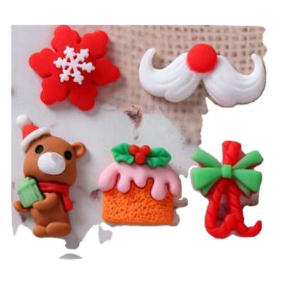 China 100Pcs New China Cute Christmas Cute Cabochon Scrapbooking Hair Bow Center DIY Embellishments Flat Back Accessories for sale