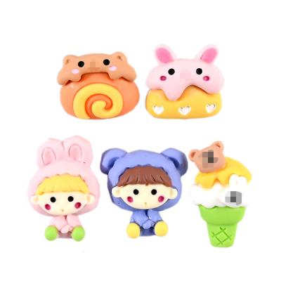 China 100Pcs New China Resin Mini Cartoon Animal Flat Back Cute Cabochon Scrapbook Kawaii DIY Embellishments Accessories for sale