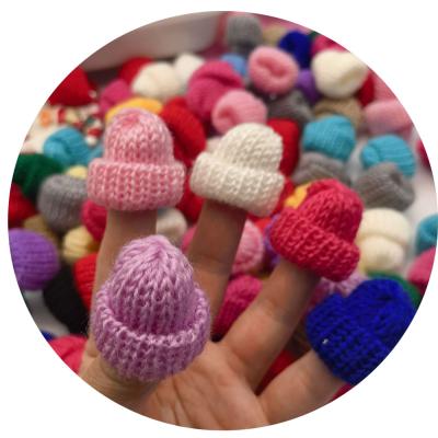 China Decorative Toy 100pcs Maomao Ball Mini Knitting Hat DIY Doll Supplies Cartoon Phone Case Bag Clothing Art Craft Children Hair Ornament for sale