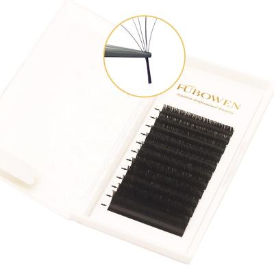 China Different Trays Natural Russian Easy Eyelash Extensions Long Volume Lash Fan Extension Cashmere Wick Fast Blooming Strands for sale