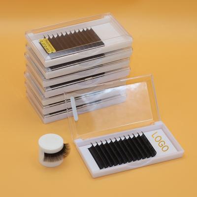 China 2023 New Natural Easy Fan Long Easy Fan Person 03 Eyelash Extension Trays .05 .07mm Thickness Easy Fanning Eyelash Extension for sale