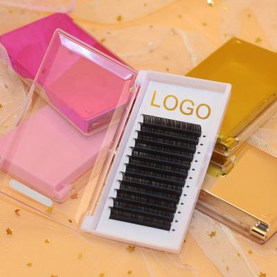 China Full Volume Private Lashes Individual Eyelash Silk Eyelash Extensions for sale