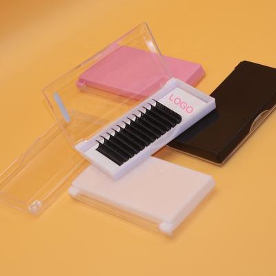 China High Quality Individual Matte Black Ellipse Cashmere Eyelash Extensions Tray Full Volume Private Label Eyelash Extensions Flat Classic Tray for sale