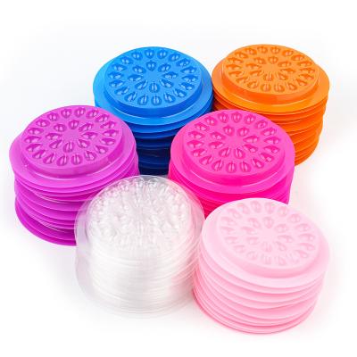 China Eyelash Extensions Salon Supplies Plastic Colors Eyelash Extension Glue Cell Eyelash Glue Dish Holder Wholesale for sale